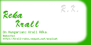 reka krall business card