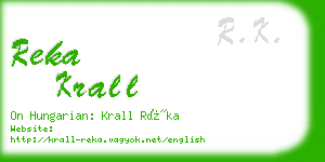 reka krall business card